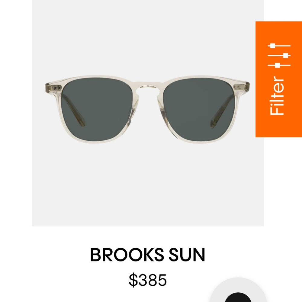 Garett Leight sunglasses, clear frames